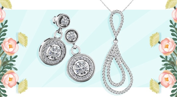 Diamond Set: Earrings & Necklaces
