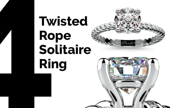 Twisted Rope Solitaire Ring