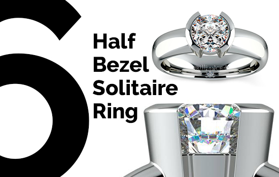 Half Bezel Solitaire Ring
