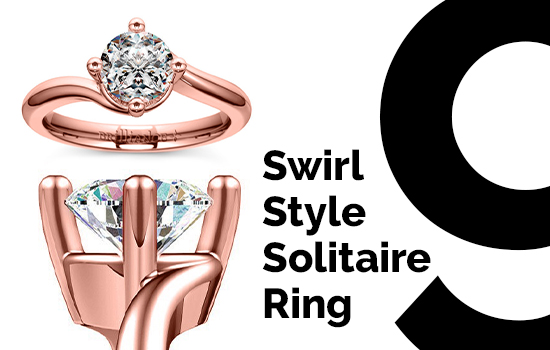 Swirl Style Solitaire Ring