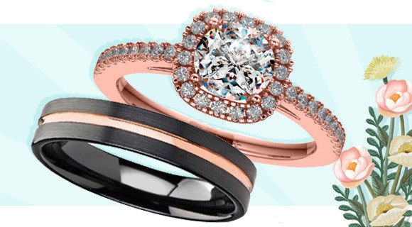 Wedding and Engagement Rings with Opposite Metals