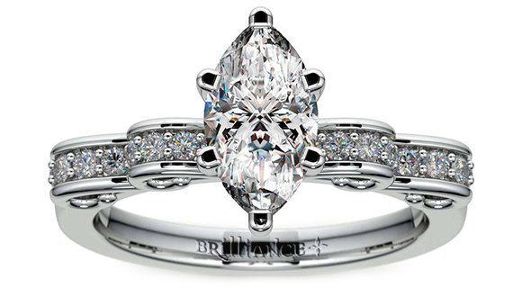Cinderella Ribbon Engagement Ring