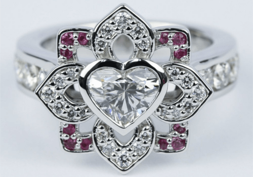 Sterling Silver Heart Shape Center CZ 3-Stone Ring - Gift Box Included –  Brilliant Bijou