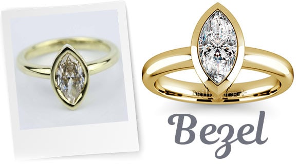 Bezel Settings with Marquise Diamonds