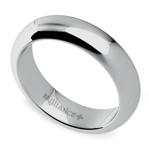 Comfort Fit Men's Wedding Ring in Platinum (5mm)