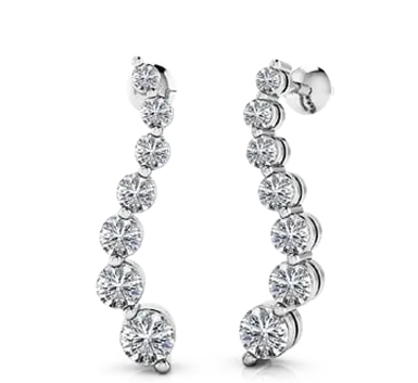 Manufacturer of 18kt rose gold pan shaped diamond bali earrings | Jewelxy -  234619