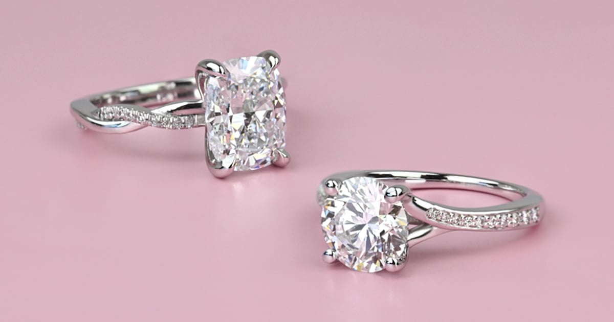 14k white gold diamond leaf and vine wedding ring engagement ring