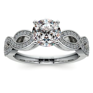 Infinity Twist Cathedral Setting Engagement Ring