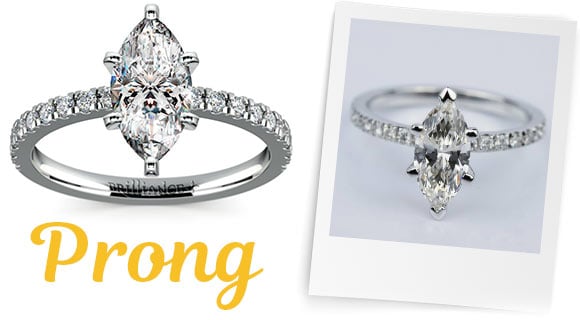 Marquise Diamonds in Prong Settings