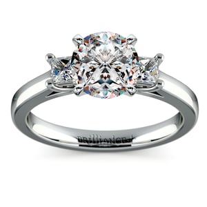 Trellis Princess Cut Engagement Ring Setting In White Gold
