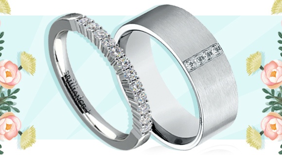 Diamond Set: Matching <a href="/wedding-rings">Wedding Bands</a>