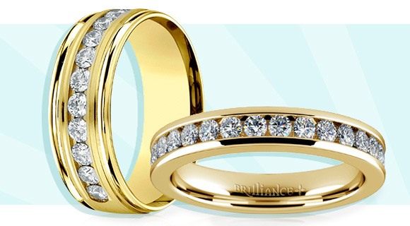 Matching Wedding Bands with Similar Patterns