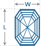 Asscher Diamond | Length to Width (1.1)