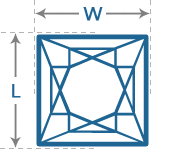 Princess Diamond | Length to Width (1.0