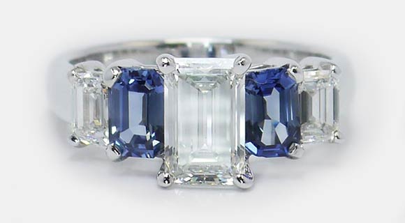 Emerald Cut Gems Concenter Color