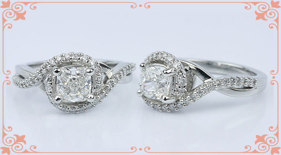 Vintage Cushion Cut Diamond Ring