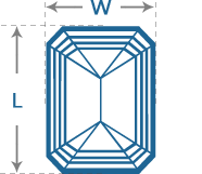 Emerald Diamond | Length to Width (1.0)