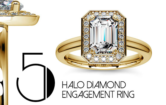 Halo Diamond Engagement Ring