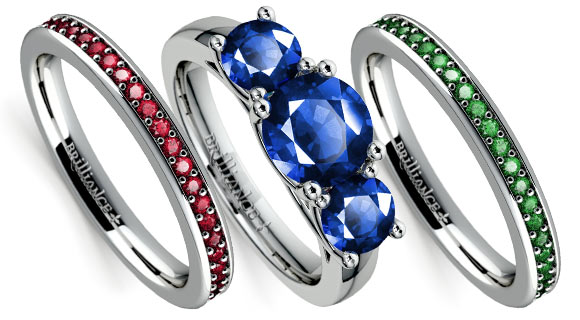 Birthstone Promise Rings