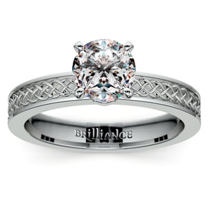 White Gold Celtic Knot Engagement Ring