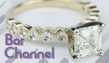 Modern bar channel setting ring design, showcasing contemporary jewelry craftsmanship.