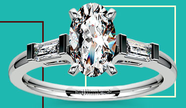 Oval Diamonds & Side Diamonds