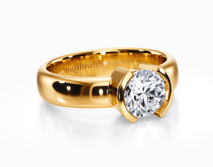 Half Bezel Solitaire