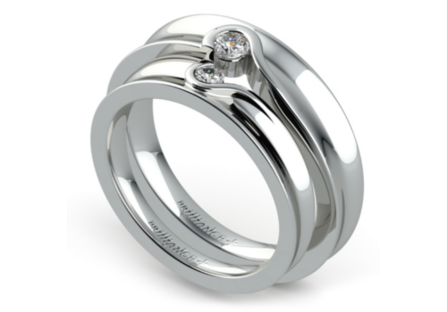 Matching Bezel Heart Concave Diamond