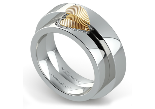 Matching Heart Fingerprint Inlay
