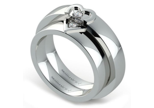 Matching Split Heart Diamond