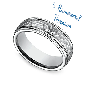 Hammered Titanium Men's Band