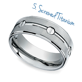 Titanium Men's Band with Screwed Inlay