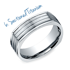 Sectioned Titanium Men's Band