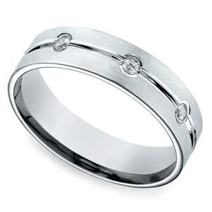 Diamond Eternity Mens Wedding Ring in Platinum (6mm)