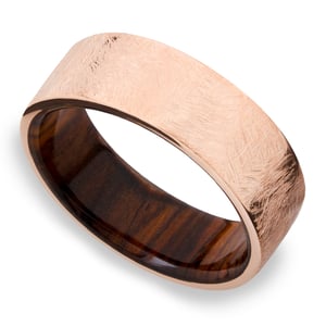 Lincoln - 14K Rose Gold Mens Wedding Band (8mm)