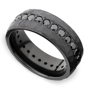 Juggernaut - Black Diamond Mens Wedding Band (8mm)