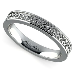 Mens Celtic Love Knot Ring In Platinum (5 Mm)