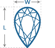 Pear Diamond | Length to Width (1.3)