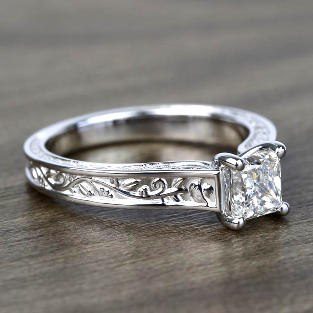 White Gold Antique Floral