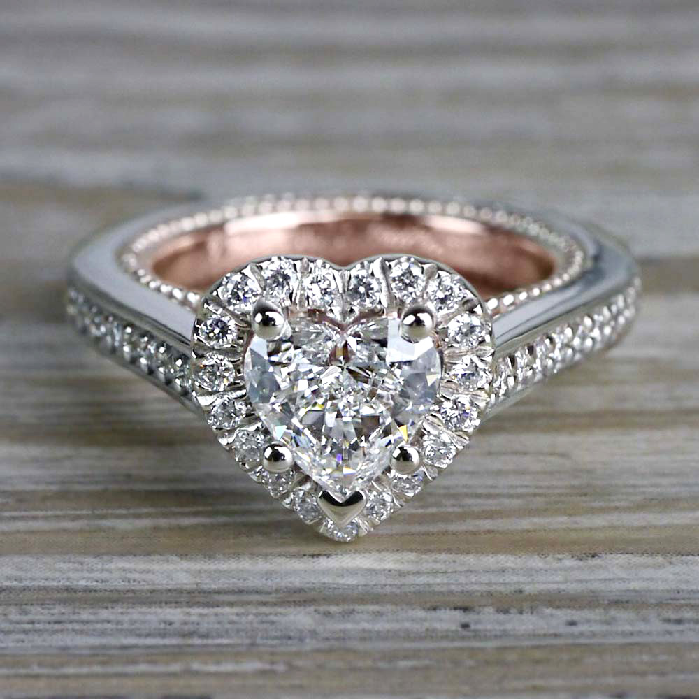 Rose & White Gold Halo