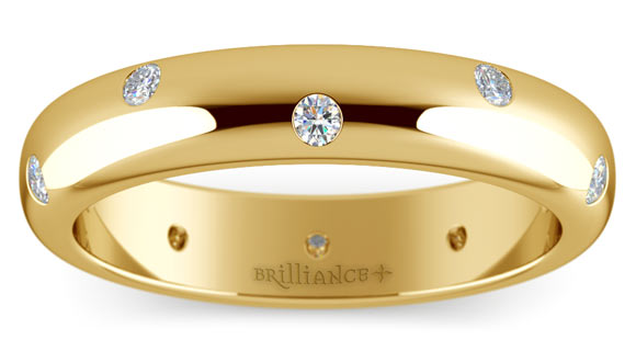 Yellow gold wedding rings