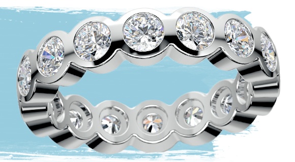 Bezel Diamond Eternity Ring