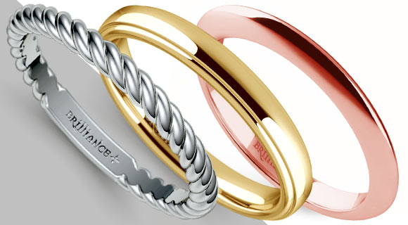 Simple Wedding Rings in Gold