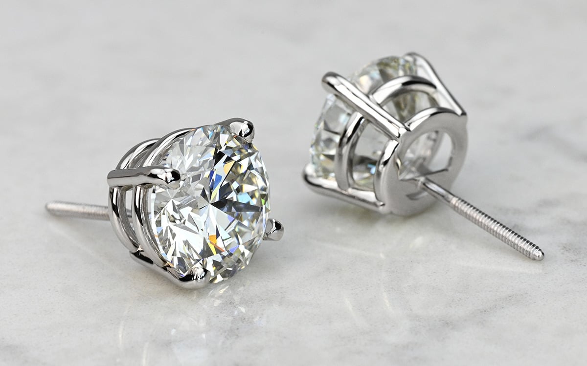 Diamond Stud Earrings - Sizes & Types