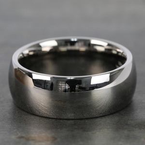 Domed Men's Wedding Ring in Titanium (8mm)