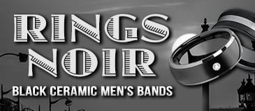 Rings Noir: Black Ceramic Men's Bands