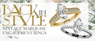 Back in Style: Vintage Marquise Engagement Rings