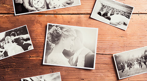 beautiful black and white wedding pictures