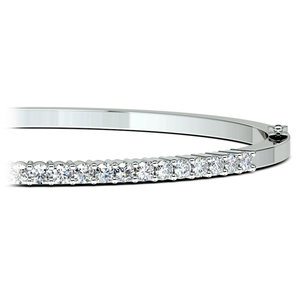 Diamond Bangle Bracelet in White Gold (1 1/2 ctw)