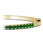 Yellow Gold Emerald Bangle Bracelet | Thumbnail 01
